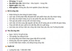 TUYỂN DỤNG NHÂN VIÊN MERCHANDISER