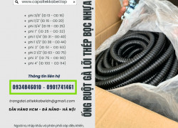 Ống ruột gà lõi thép D16,D20,D25,D32 Đà Nẵng, Hà Nội, Sài Gòn