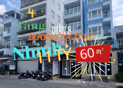 Q.8.125 – NHÀ 4 TẦNG 60m², NHỈNH 11 TỶ, MẶT TIỀN KD DƯƠNG BÁ TRẠC, O9I88466O8