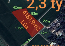 Bán gấp lô đất lúa hai mặt tiền hạ giá 550 triệu.công