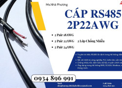 Cáp Tín Hiệu RS485 2 Pair 24AWG Sẵn Hàng TP.HCM – Hà Nội | Cáp Truyền Thông Chống Nhiễu