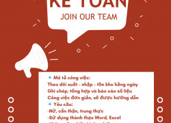 Tuyển Kế toán nội bộ Thanh Khê