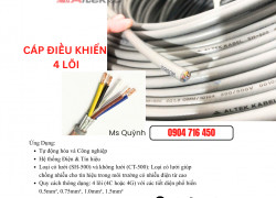 Cáp điều khiển 4c 4 lõi Altek Kabel Đà Nẵng, Hà Nội