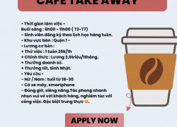 SUN COFFEE - CAFE TAKE AWAY - TUYỂN BẠN ĐỒNG HÀNH