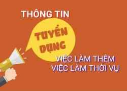 Tuyển công nhân thời vụ BAO ĂN 4 CỮ, ứng lương mỗi tuần làm BD