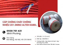 Cáp điện chống cháy chống nhiễu 2x1.0 Altek Kabel Hải Phòng, Lào Cai, Quảng Ninh