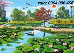 Tranh gạch 3d phong cảnh đồng quê - XVC84
