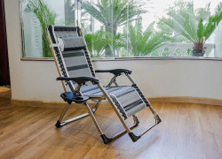 Ghế Xếp Thư Giãn Khung inox GB25A – Bền Đẹp, Thoải Mái 🔥