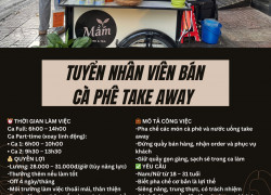 Nhân viên bán cà phê take away Quận 5