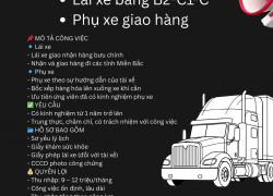 Tuyển Lái xe, Phụ xe giao hàng Sóc Sơn