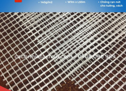 Lưới thuỷ tinh loại 1 cứng cáp, trát tường chống thấm nứt