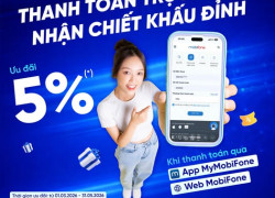 Thanh toán trực tuyến - nhận chiết khấu cực đỉnh từ MobiFone