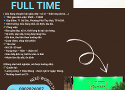 Tuyển Nhân viên bán hàng Tân Phú