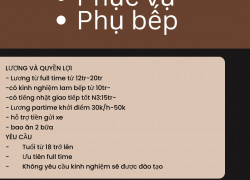 Tuyển Phục vụ, Phụ bếp Bình Thạnh