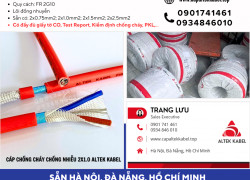 Cáp điện chống cháy chống nhiễu 2x1.0 sẵn Đà Nẵng, Bình Định, Phú Yên, Khánh Hòa