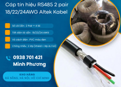 Cáp tín hiệu chống nhiễu RS485 2 pair 18/22/24AWG hàng sẵn, giá tốt, giao toàn quốc