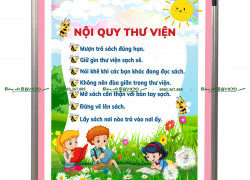 BẢNG NỘI QUY THƯ VIỆN TREO TƯỜNG