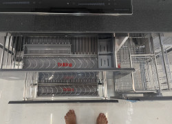 Kệ bát đĩa nan dẹt SUS 304 cánh kéo, hiện đại, sang trọng, thẩm mỹ TaKing