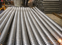 Ống thép chôn bê tông DN125, ống chôn bê tông, khớp nối mềm inox 304, ống chịu nhiệt đàn hồi, ống mềm inox 304 DN50