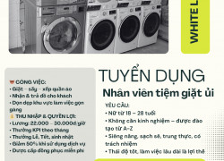 Tuyển Nhân viên tiệm giặt ủi Tân Bình và Phú Nhuận