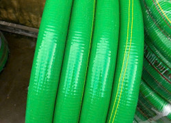 Ống nhựa mềm lõi thép màu xanh phi 60mm dùng hút chất thải moi trường