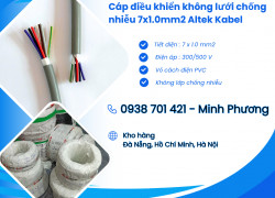 Cáp điều khiển không lưới chống nhiễu CT-500 7x1.0mm2 Bình Dương, Bình Phước