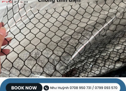 màng nhựa pvc mắt cáo - vật tư chống tĩnh điện