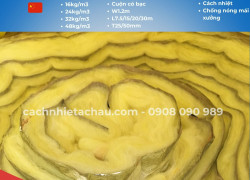 Bông thuỷ tinh cách âm, bông thuỷ tinh cách nhiệt, có giấy bạc