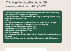 Tuyển Kỹ thuật lắp đặt tại HCM, Hà nội