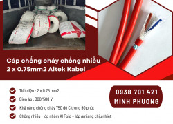Cáp chống cháy chống nhiễu 2x0.75mm² – Giải pháp an toàn cho hệ thống tín hiệu