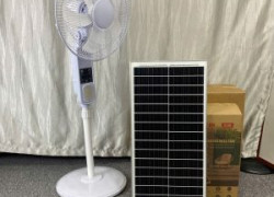 Quạt NL mặt trời QS-2026C-Không lo về điện