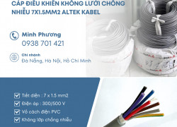 Cáp tín hiệu không chống nhiễu 7x1.5mm2 Altek Kabel phân phối Huế, Nghệ An