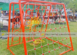 Thang leo dây trẻ em bằng sắt AD,thang leo vận động mầm non