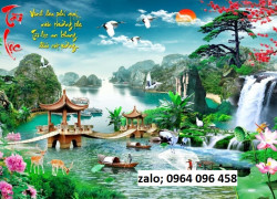 Tranh gạch 3d phong cảnh đồng quê - MCB95