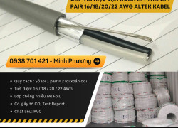 Cáp tín hiệu vặn xoắn âm thanh 1 pair 16/18/20/22 AWG phân phối Đà Nẵng, Huế
