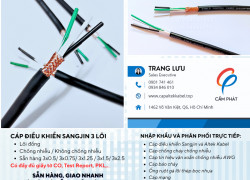 Cáp điều khiển Sangjin 3x0.5/3x0.75/3x1.25/3x1.5/3x2.5 Sài Gòn