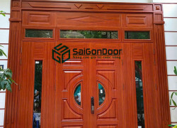 Hoàn thiện ngoại thất – chọn ngay cửa thép vân gỗ 4 cánh