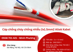 Cáp chống cháy chống nhiễu 2x1.5mm2 Altek Kabel phân phối Đà Nẵng, Quảng Ngãi