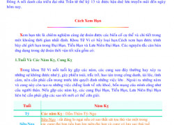 Cách Xem Vận Hạn Hằng Năm Tử Vi Lý Số