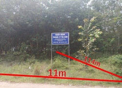 BẮC TÂN UYÊN, NGÂN HÀNG THANH LÝ ĐẤT NGANG 11M, DT 1536.8M2, ĐƯỜNG BÊ TÔNG 4M, GIÁ  1 TỶ 606