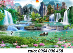 Tranh gạch 3d phong cảnh đồng quê - MXV32