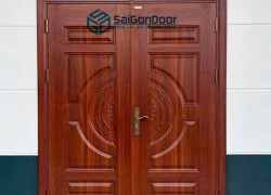 Cửa thép vân gỗ 2 cánh – Lựa chọn hoàn hảo cho nhà ở hiện đại