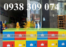 Tủ nhựa đựng cặp balo mầm non , tủ cặp nhựa mầm non AD