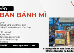Nhân viên bán bánh mì Tân Phú