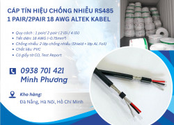 Cáp tín hiệu RS485 1 Pair/ 2 Pair 18AWG chống nhiễu – Giá tốt, sẵn kho Đà Nẵng