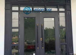 Cửa thép vân gỗ 4 cánh – Tôn lên vẻ đẹp đẳng cấp cho ngôi nhà