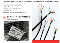 Cáp tín hiệu chống nhiễu 2x0.22/4x0.22/6x0.22/8x0.22 - Shield Alarm Cable