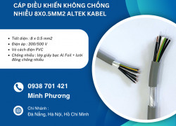 Cáp điều khiển không chống nhiễu 8x0.5mm² – Giá tốt, chất lượng ổn định cho hệ thống công nghiệp