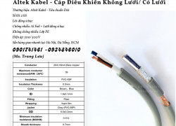 Cáp điều khiển 2 lõi sẵn hàng Thanh Hóa, Nghệ An, Hà Tĩnh, Quảng Bình, Quảng Trị