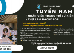Nhân viên trang trí sự kiện và Thợ làm backdrop